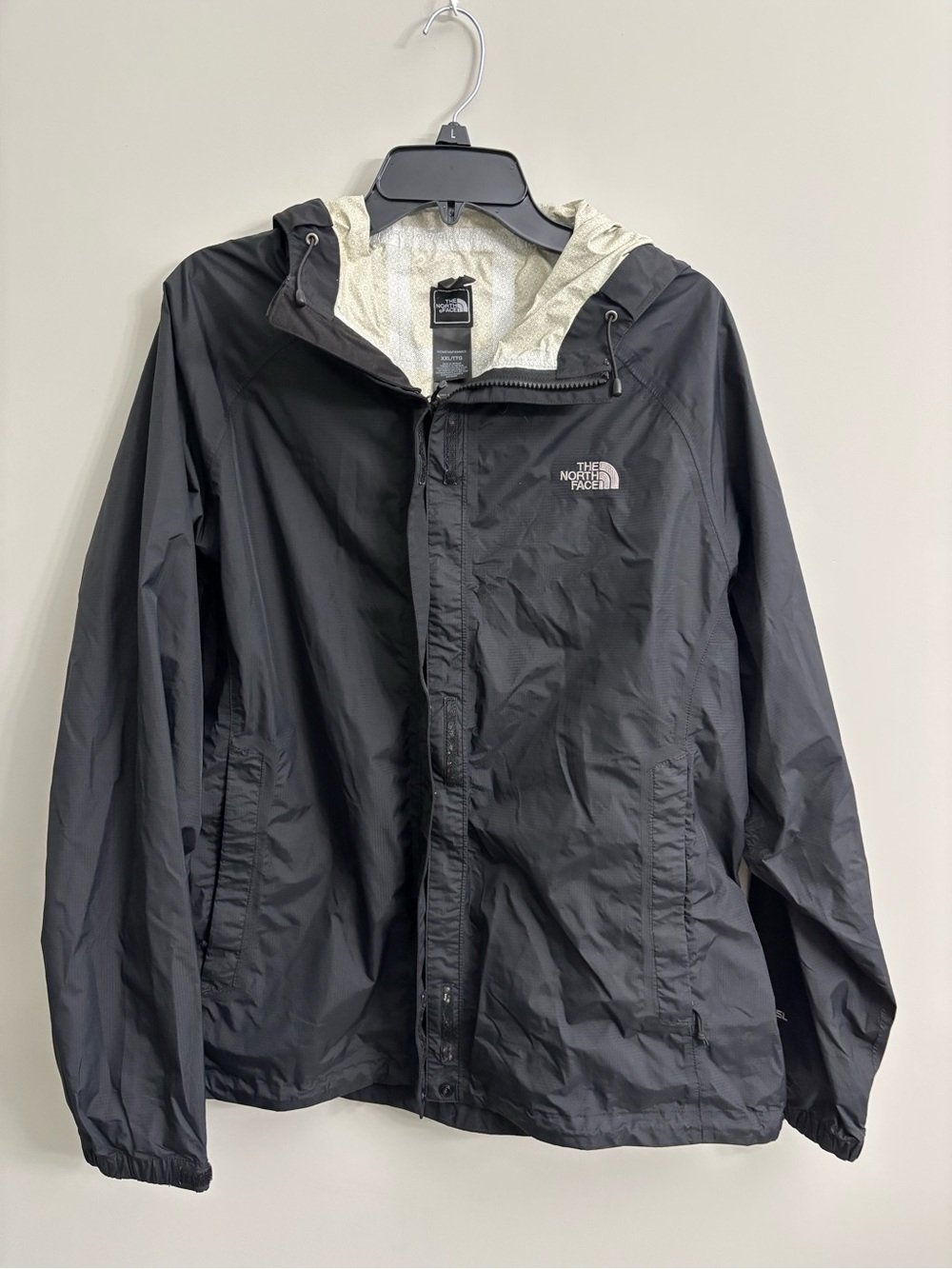 The North Face Black Hooded Women's Rain Jacket with Light Lining